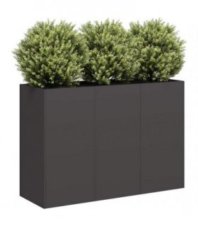 vidaXL Planter Black 120x40x80 cm Cold-rolled Steel — Size: 120 x 40 x 80 cm