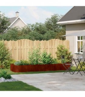 vidaXL Planter Rusty 280x80x40 cm Weathering Steel — Size: 280 x 80 x 40 cm
