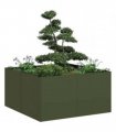 vidaXL Planter Olive Green 80x80x40 cm Cold-rolled Steel — Size: 80 x 80 x 40 cm
