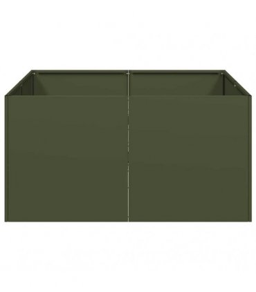 vidaXL Planter Olive Green 80x80x40 cm Cold-rolled Steel — Size: 80 x 80 x 40 cm