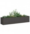 vidaXL Planter Black 200x40x40 cm Cold-rolled Steel — Size: 200 x 40 x 40 cm
