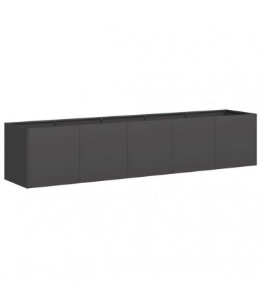 vidaXL Planter Black 200x40x40 cm Cold-rolled Steel — Size: 200 x 40 x 40 cm