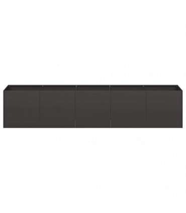 vidaXL Planter Black 200x40x40 cm Cold-rolled Steel — Size: 200 x 40 x 40 cm
