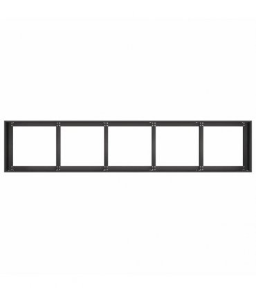 vidaXL Planter Black 200x40x40 cm Cold-rolled Steel — Size: 200 x 40 x 40 cm