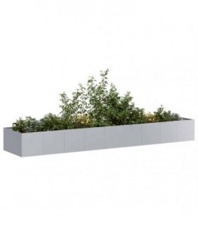 vidaXL Planter 360x80x40 cm Galvanised Steel — Size: 360 x 80 x 40 cm