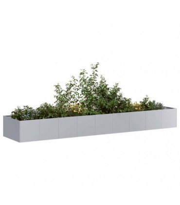 vidaXL Planter 360x80x40 cm Galvanised Steel — Size: 360 x 80 x 40 cm