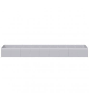vidaXL Planter 360x80x40 cm Galvanised Steel — Size: 360 x 80 x 40 cm