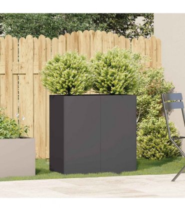vidaXL Planter Black 80x40x80 cm Cold-rolled Steel — Size: 80 x 40 x 80 cm