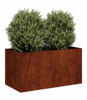 vidaXL Planter Rusty 80x40x40 cm Weathering Steel — Size: 80 x 40 x 40 cm