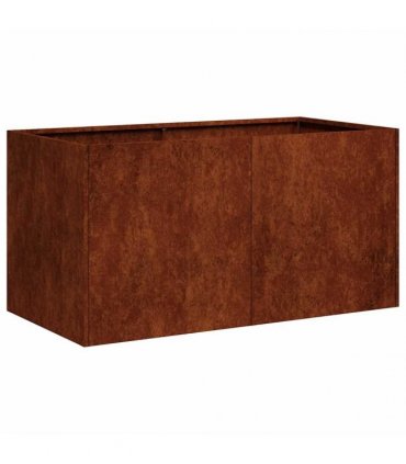 vidaXL Planter Rusty 80x40x40 cm Weathering Steel — Size: 80 x 40 x 40 cm