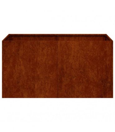 vidaXL Planter Rusty 80x40x40 cm Weathering Steel — Size: 80 x 40 x 40 cm