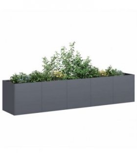 vidaXL Planter Anthracite 200x40x40 cm Cold-rolled Steel — Size: 200 x 40 x 40 cm