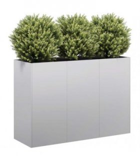 vidaXL Planter 120x40x80 cm Galvanised Steel — Size: 120 x 40 x 80 cm