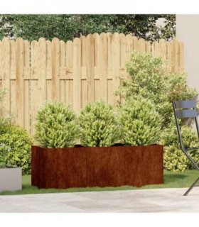 vidaXL Planter Rusty 120x40x40 cm Weathering Steel — Size: 120 x 40 x 40 cm