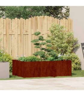 vidaXL Planter Rusty 120x80x40 cm Weathering Steel — Size: 120 x 80 x 40 cm