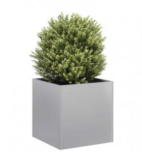 vidaXL Planter 40x40x40 cm Galvanised Steel — Size: 40 x 40 x 40 cm
