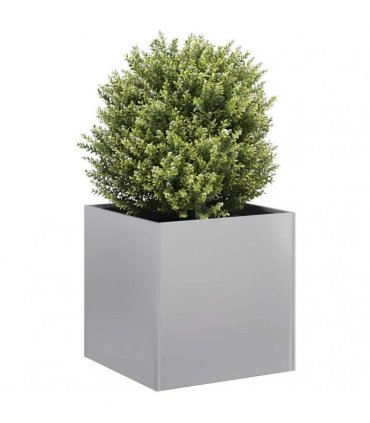 vidaXL Planter 40x40x40 cm Galvanised Steel — Size: 40 x 40 x 40 cm