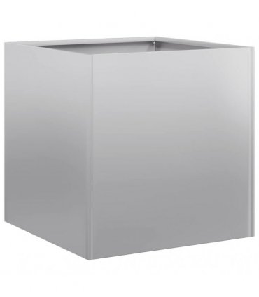 vidaXL Planter 40x40x40 cm Galvanised Steel — Size: 40 x 40 x 40 cm