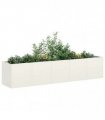 vidaXL Planter White 200x40x40 cm Cold-rolled Steel — Size: 200 x 40 x 40 cm