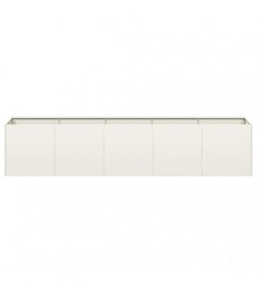 vidaXL Planter White 200x40x40 cm Cold-rolled Steel — Size: 200 x 40 x 40 cm
