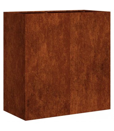 vidaXL Planter Rusty 80x40x80 cm Weathering Steel — Size: 80 x 40 x 80 cm