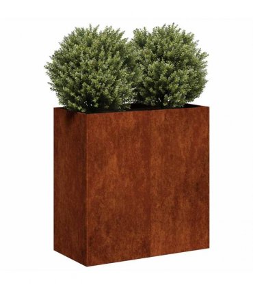 vidaXL Planter Rusty 80x40x80 cm Weathering Steel — Size: 80 x 40 x 80 cm