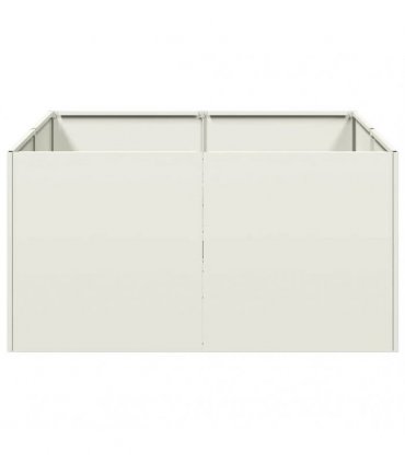 vidaXL Planter White 80x80x40 cm Cold-rolled Steel — Size: 80 x 80 x 40 cm
