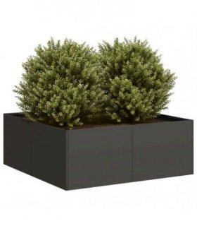 vidaXL Planter Black 80x80x30 cm Steel — Size: 80 x 80 x 30 cm