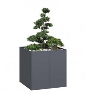 vidaXL Planter Anthracite 80x80x80 cm Steel — Size: 80 x 80 x 80 cm
