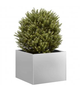 vidaXL Planter 40x40x30 cm Galvanised Steel — Size: 40 x 40 x 30 cm