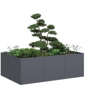 vidaXL Planter Anthracite 120x80x40 cm Steel — Size: 120 x 80 x 40 cm