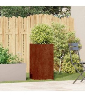 vidaXL Planter Rusty 40x40x80 cm Weathering Steel — Size: 40 x 40 x 80 cm
