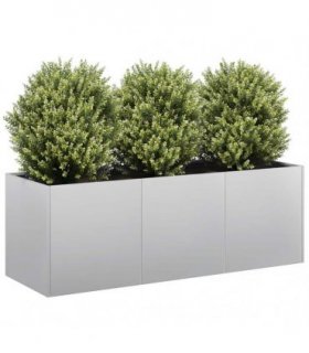 vidaXL Planter 120x40x40 cm Galvanised Steel — Size: 120 x 40 x 40 cm