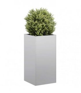 vidaXL Planter 40x40x80 cm Galvanised Steel — Size: 40 x 40 x 80 cm