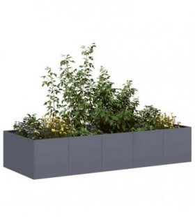 vidaXL Planter Anthracite 200x80x40 cm Steel — Size: 200 x 80 x 40 cm
