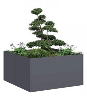 vidaXL Planter Anthracite 80x80x40 cm Cold-rolled Steel — Size: 80 x 80 x 40 cm