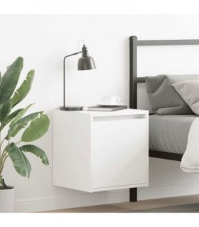 vidaXL Wall-Mounted Bedside Cabinet White 38x34x40 cm