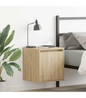 vidaXL Wall-Mounted Bedside Cabinets 2 pcs Sonoma Oak 38x34x40 cm
