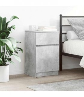 vidaXL Bedside Cabinets 2 pcs Concrete Grey 39x35x65 cm Engineered Wood