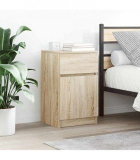 vidaXL Bedside Cabinets 2 pcs Sonoma Oak 39x35x65 cm Engineered Wood