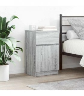 vidaXL Bedside Cabinets 2 pcs Grey Sonoma 39x35x65 cm Engineered Wood