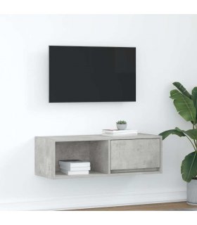 vidaXL TV Cabinet Concrete Grey 80x31x25.5 cm Engineered Wood