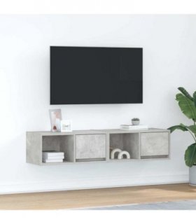 vidaXL TV Cabinets 2 pcs Concrete Grey 60x31x25.5 cm Engineered Wood