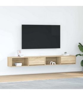vidaXL TV Cabinets 2 pcs Sonoma Oak 100x31x25.5 cm Engineered Wood
