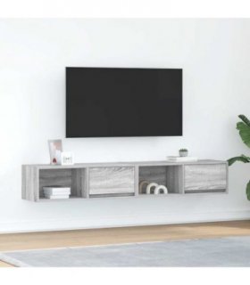 vidaXL TV Cabinets 2 pcs Grey Sonoma 80x31x25.5 cm Engineered Wood