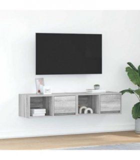 vidaXL TV Cabinets 2 pcs Grey Sonoma 60x31x25.5 cm Engineered Wood