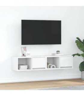 vidaXL TV Cabinets 2 pcs White 60x31x25.5 cm Engineered Wood