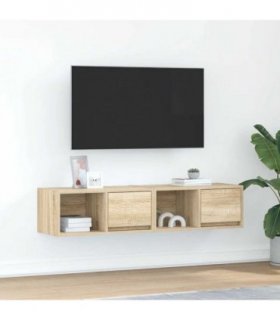 vidaXL TV Cabinets 2 pcs Sonoma Oak 60x31x25.5 cm Engineered Wood