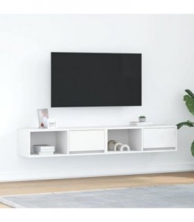 vidaXL TV Cabinets 2 pcs White 80x31x25.5 cm Engineered Wood