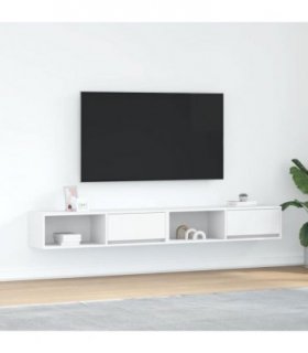 vidaXL TV Cabinets 2 pcs White 100x31x25.5 cm Engineered Wood